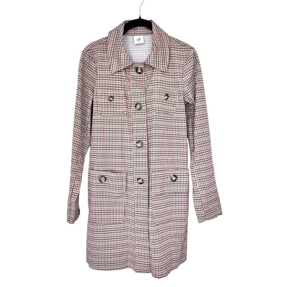 🤎CAbi Women's Houndstooth Trench Coat Size XS